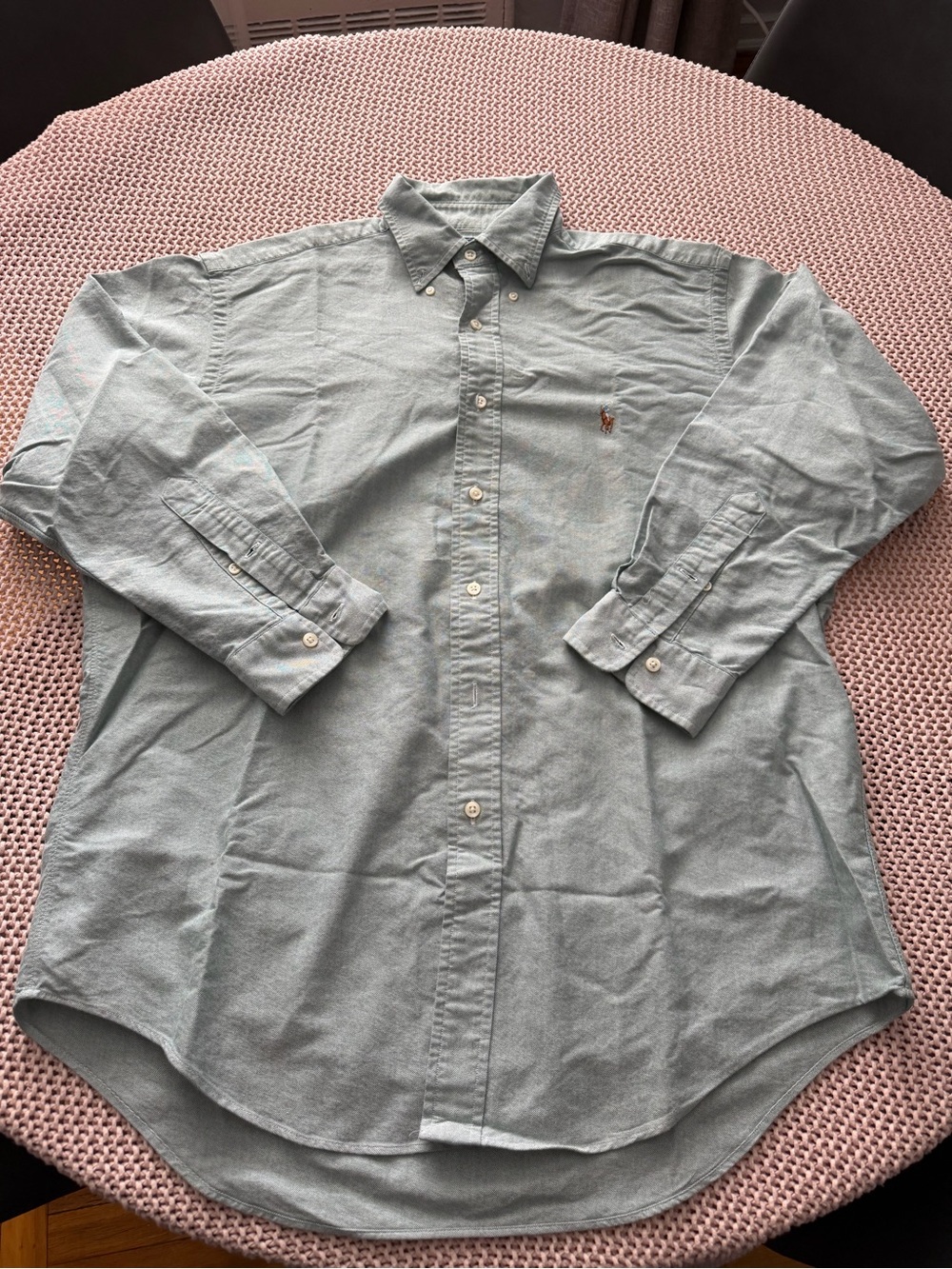 Polo Ralph Lauren Yarmouth Shirt Green Button Down 15.5/32 euc